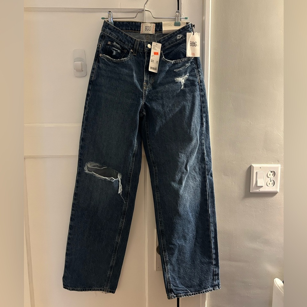 BDG Women's Dark Blue Straight Leg Jeans